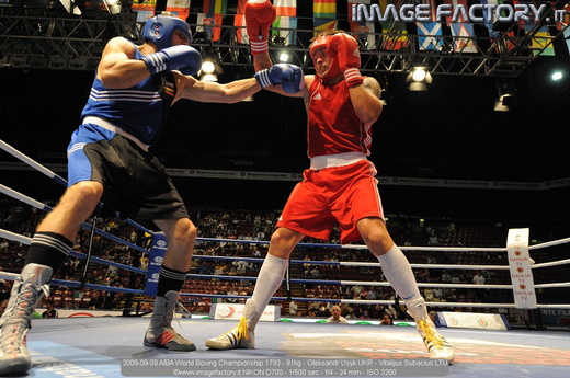 2009-09-09 AIBA World Boxing Championship 1793 - 91kg - Oleksandr Usyk UKR - Vitalijus Subacius LTU